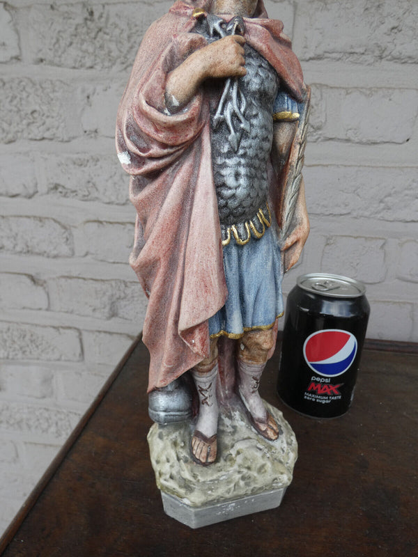 Antique stoneware saint Donatius statue figurine religious patron thunderstorms