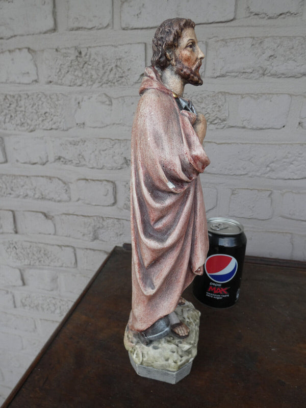 Antique stoneware saint Donatius statue figurine religious patron thunderstorms