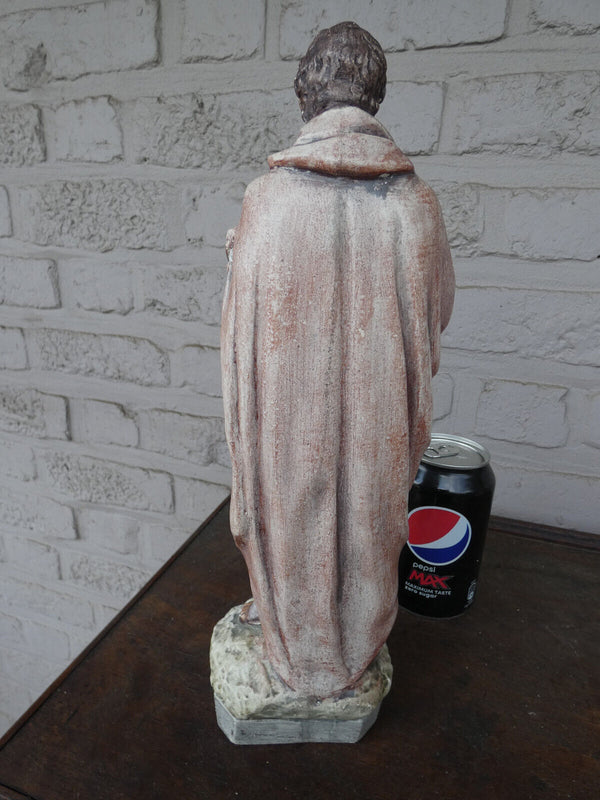 Antique stoneware saint Donatius statue figurine religious patron thunderstorms