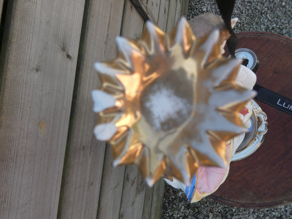 Antique Belgian vieux andenne bisque porcelain large madonna statue religious