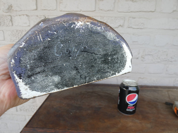 Antique French Lourdes Bernadette apparition Ceramic chalk statue religious