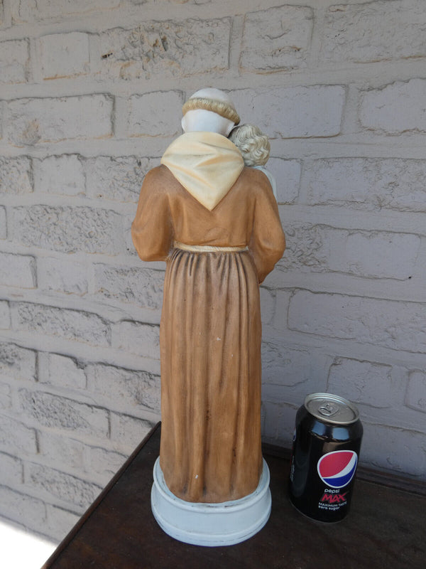 Antique German bisque porcelain saint anthony statue figurine religious