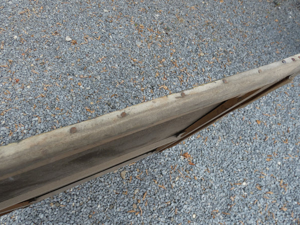 Antique 19thc French oil canvas Calvary crucifixion crucifix jesus signed