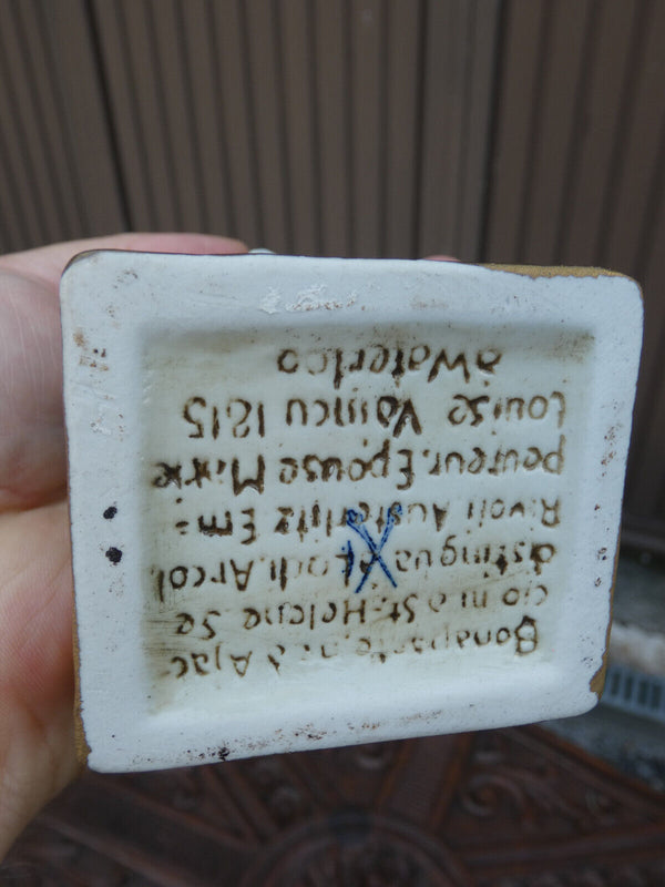 Antique 1926 Paris Bourdois Bloch porcelain mark napoleon general  statue