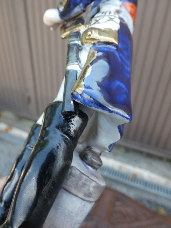 Antique 1926 Paris Bourdois Bloch porcelain mark napoleon general LANNES statue