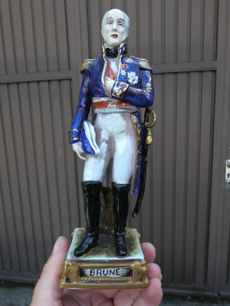 Antique 1926 Paris Bourdois Bloch porcelain mark napoleon general BRUNE statue