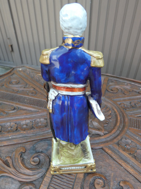 Antique 1926 Paris Bourdois Bloch porcelain mark napoleon general BRUNE statue