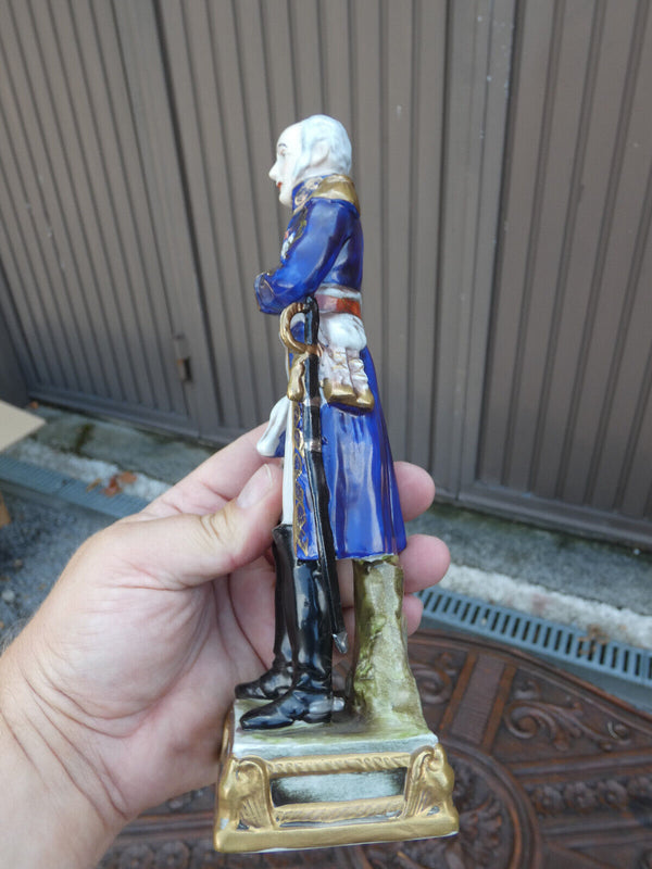 Antique 1926 Paris Bourdois Bloch porcelain mark napoleon general BRUNE statue