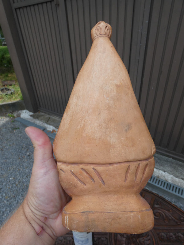 Antique ceramic chalk madonna angels base statue figurine