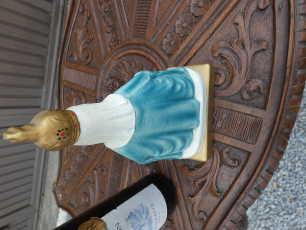 Vintage italian MAdonna di monte berico ceramic chalk statue figurine