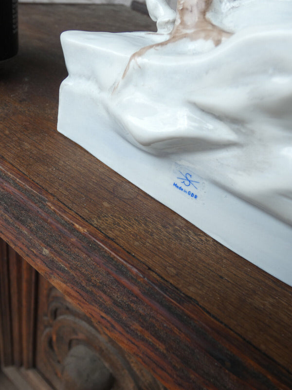 German scheibe alsbach marked porcelain napoleon horse figurine statue