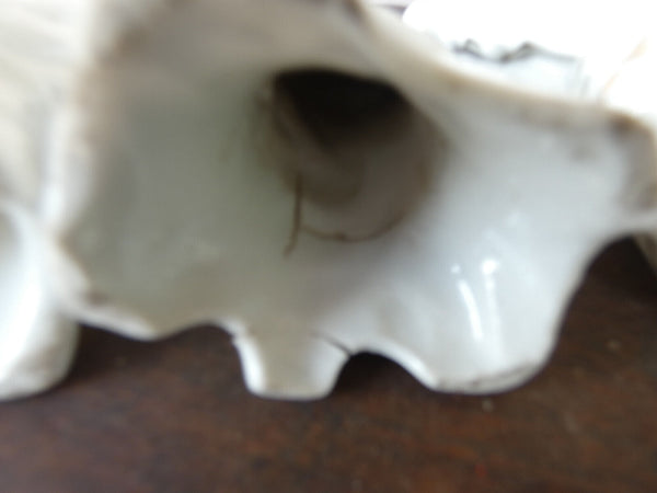 Set 3 antique french vieux paris porcelain figurine statue mary madonna