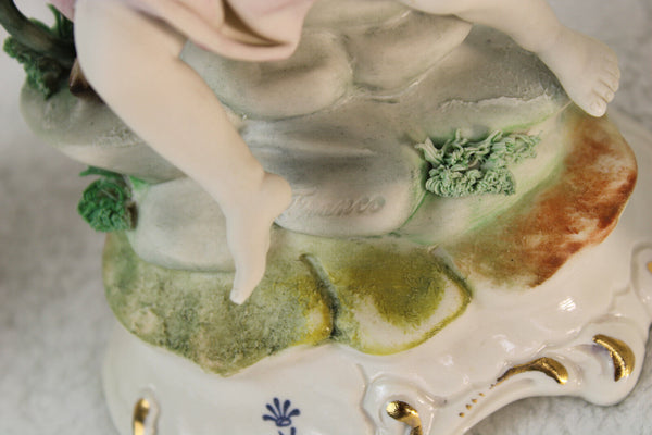 Set 4 season italian Capodimonte Franco marked porcelain figurine statue