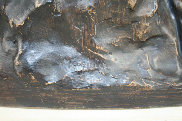 French TerraCotta Sculpture Cherubs putti playing Magnier marked group