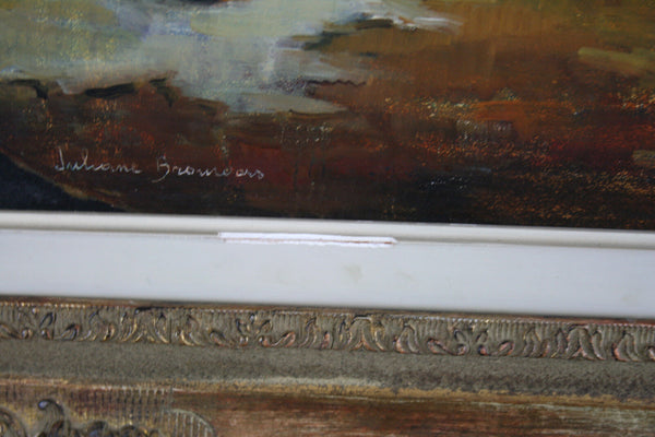 Still live Trophy Hunting hunt Oil on panel Signed Juliane Brouwers