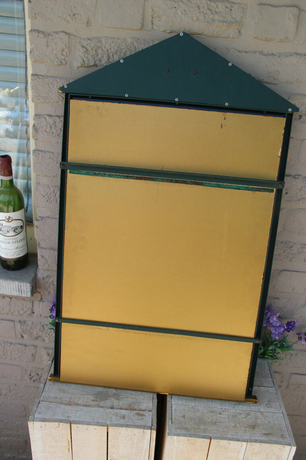 French bronze metal Empire design caryatid heads mirror