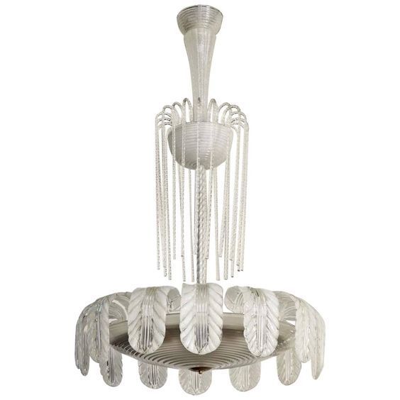 1x Italian Murano barovier toso glass Drops replacement parts chandelier