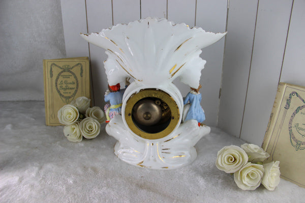 Stunning Antique French porcelain Clock gout de jacob petit figurines bird