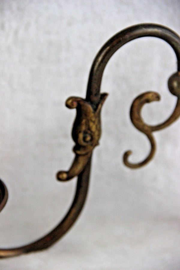 PAIR Brass HAbsburger eagle bird dolphin head wall lights sconces 1960