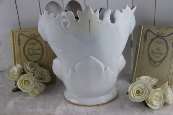 French Vieux paris Victorian lady portrait Centerpiece Vase 1900