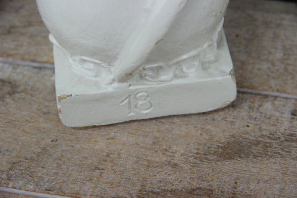 Antique Chalkware MAdonna Lady of perpetual help putti angels marked statue