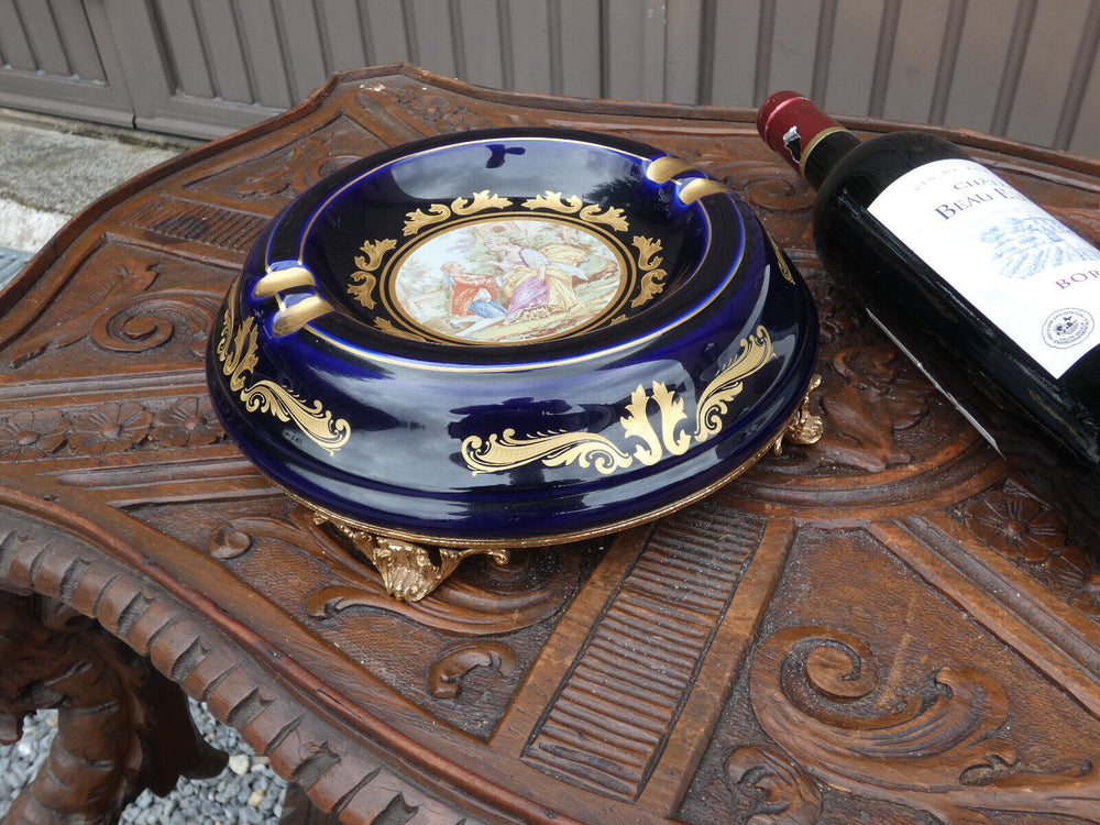 Vintage T limoges porcelain ashtray