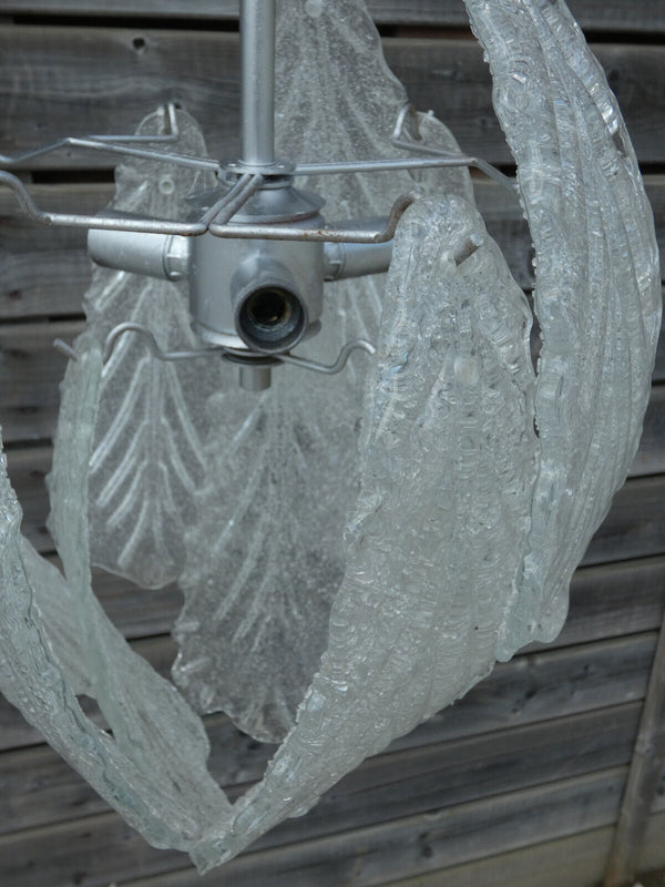 Vintage italian 12 murano glass disc vistosi design Chandelier lamp 70s