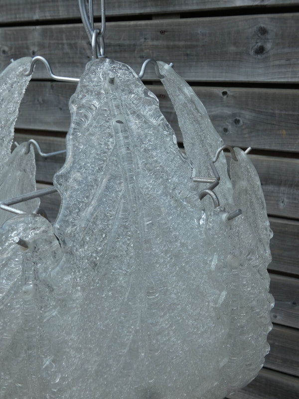 Vintage italian 12 murano glass disc vistosi design Chandelier lamp 70s