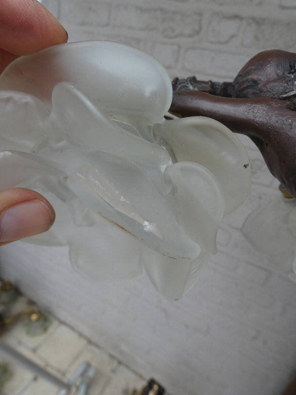 Stunning French Bronze brass putti cherub angel chandelier lamp