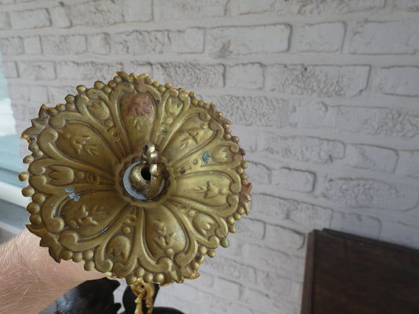 Stunning French Bronze putti cherub angel chandelier lamp