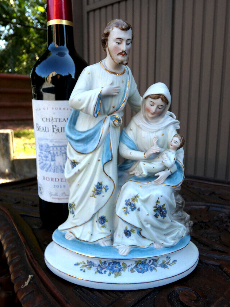 Vintage German 1950 porcelain holy family group statue religious