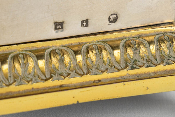 Antique belgian 1850 Silver & brass altar crucifix marked rare lamb snake mary