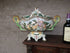 XL italian Capodimonte marked porcelain dragon centerpiece bowl cherubs swans