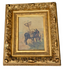 Antique Belgian Henry SCHOUTEN oil canvas donkey animal painting rare signed