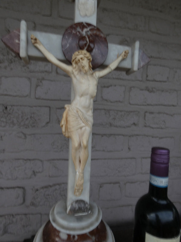 Antique French marble Crucifix religious