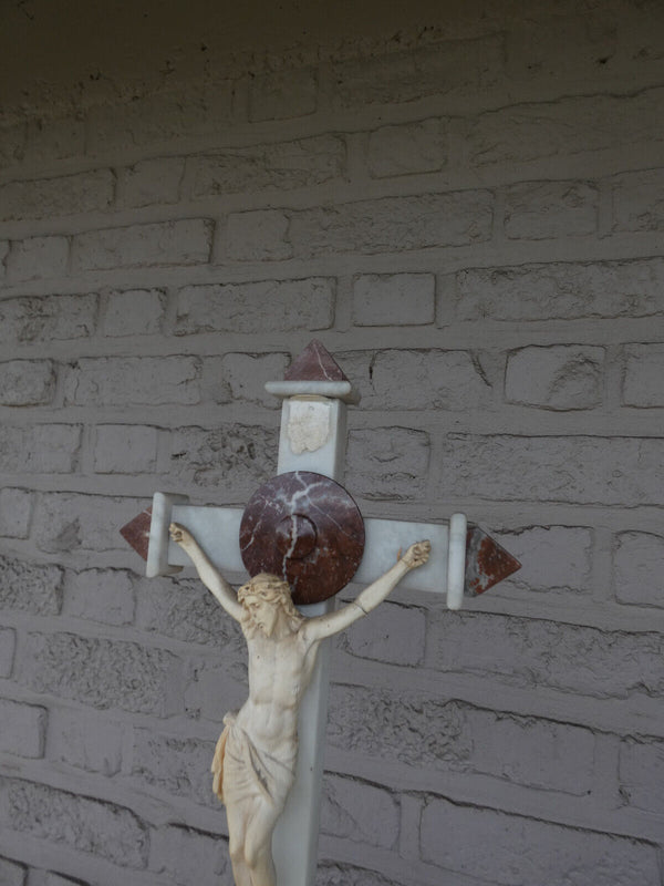 Antique French marble Crucifix religious