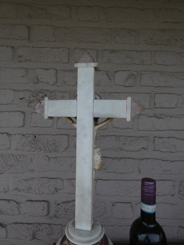 Antique French marble Crucifix religious