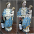 Antique 1800s Gorgeous terracotta Madonna child statue figurine rare