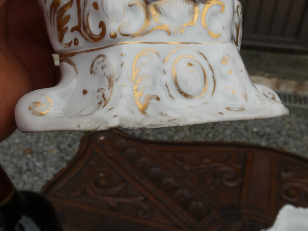 pair antique vieux paris porcelain small vases