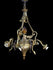 Top Bronze metal 3 putti cherub Chandelier Lamp louis XVI garland amber flame