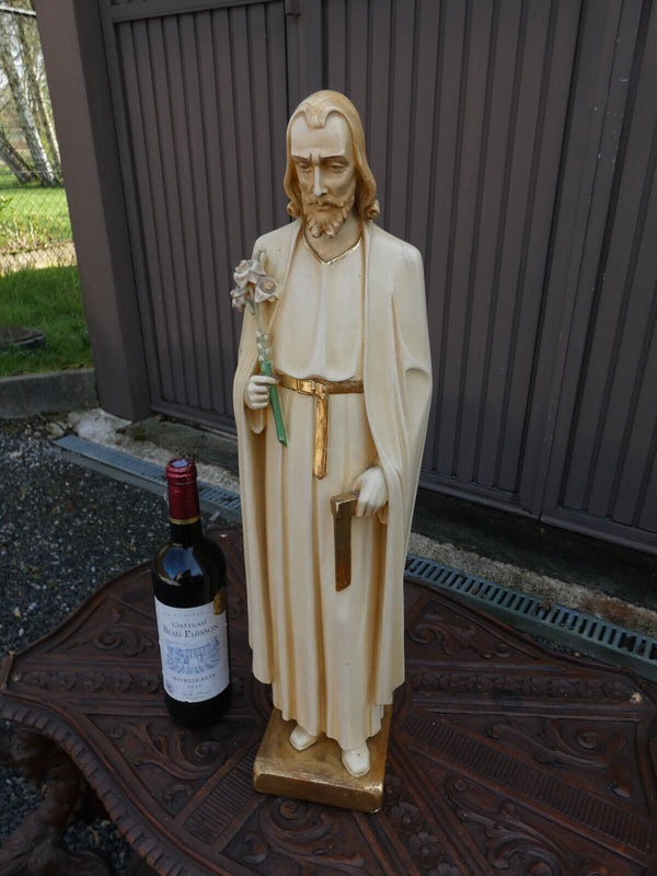 Antique Large Rare saint joseph Carpenter Statue religious