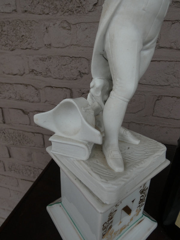 Antique italian Bisque porcelain napoleon Figurine statue