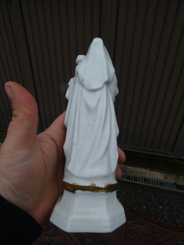 Antique porcelain madonna Figurine statue