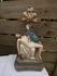 Antique french pieta Chalk crucifix angels sculpture statue rare