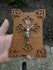 Vintage Wood cut metal crucifix plaque religious