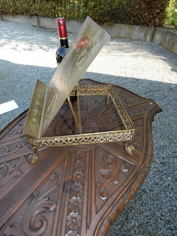 Antique Brass Enamel Decoration Bible stand lectern Religious