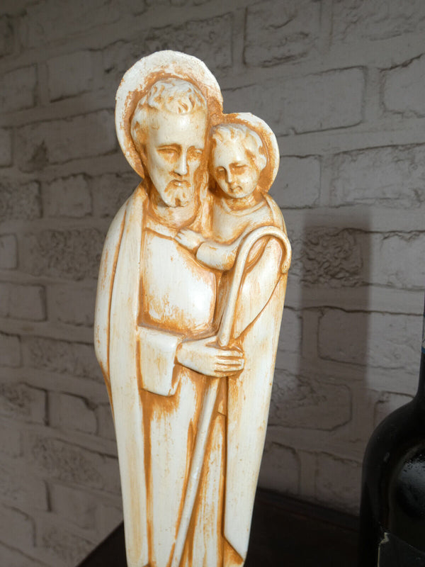 Antique chalk Saint joseph  statue religious