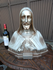 Antique Art Deco chalk christ bust sculpture statue signed Jean CArli