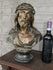 Antique Chalk ECCE Homo Christ bust statue sculpture  French religious