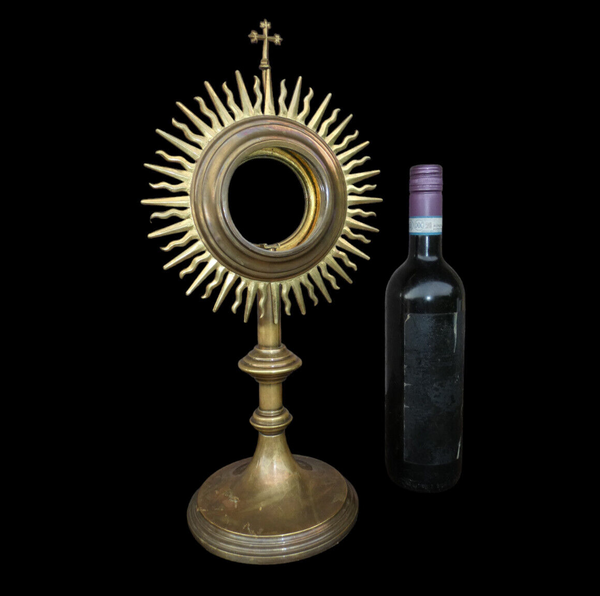 Antique Flanders Brass 1937 dated Monstrance religious